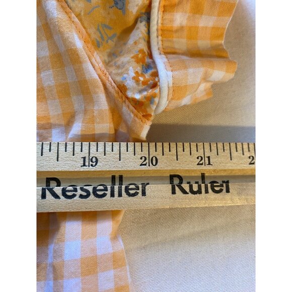 Joyspun Pajama Set M Floral & Checkered Short Sleeve Top & Capris Loungewear - Picture 8 of 14